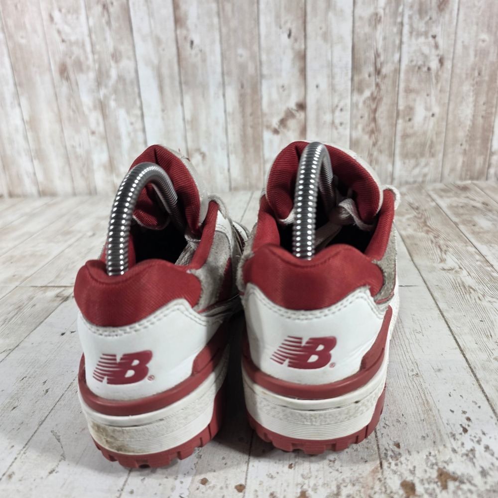 New Balance 550 Womens 6.5 White Red Grey Leather Sneakers GSB550TF - Picture 3 of 8
